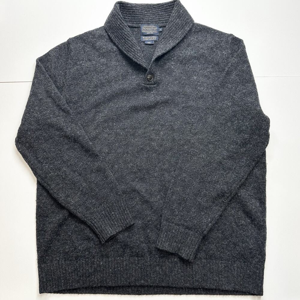 Pendleton Shetland Shawl Collar Pullover - Men's Size XL Washable Wool